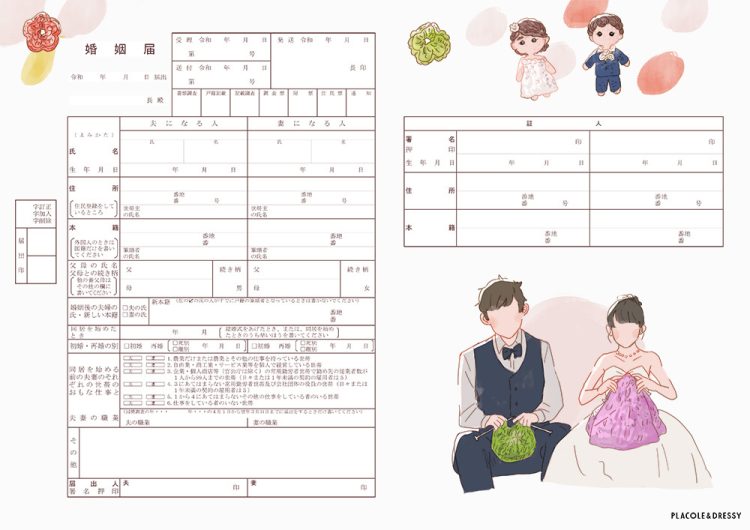 おしゃれな婚姻届ダウンロード 提出用＆記念用｜PIARY(ピアリー)