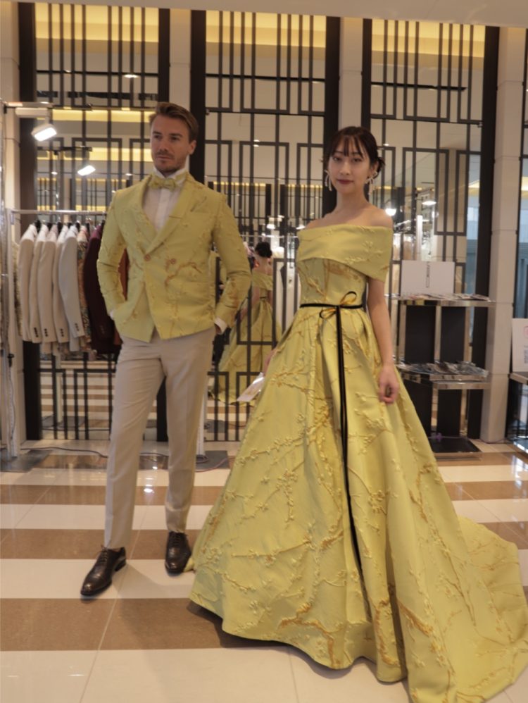 【アクセ・バッグ付】ラテンドレス　イエロー　フリンジ　セパレート　スワロフスキー 展示会レポ】2024年2月 SERINA BRIDAL(セリナブライダル)の新作