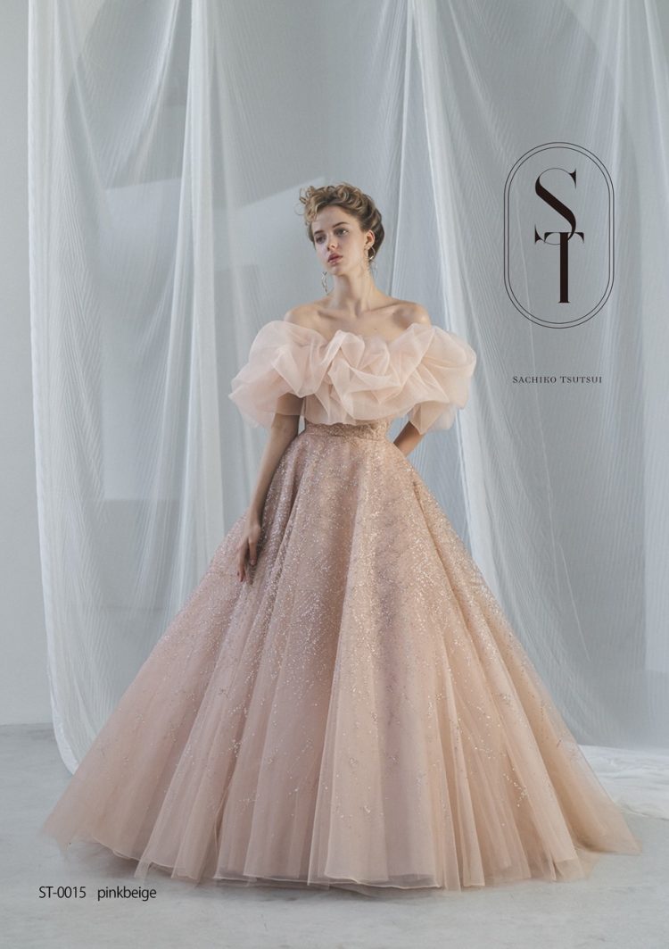 ピンク カラードレス　sachiko tsutsui風 ピンク カラードレス sachiko tsutsui風