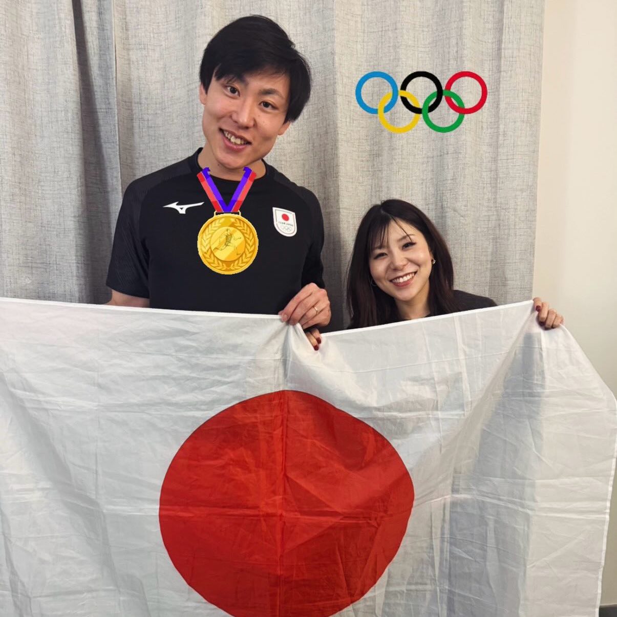 吉田夕梨花さんとスピードスケート 新濱立也さん夫婦　オリンピック