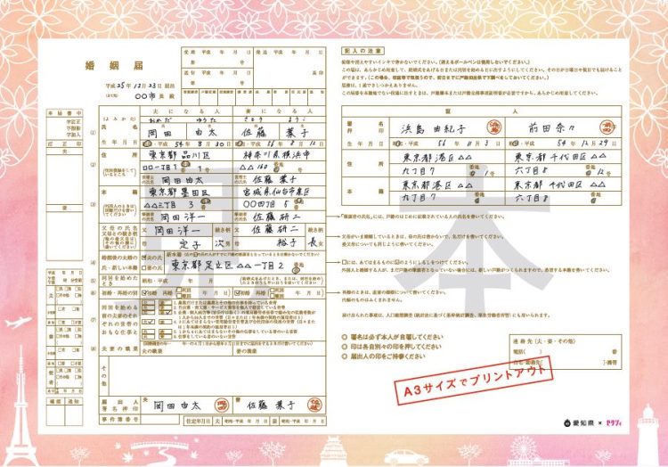 愛知まちキュン・ご当地婚姻届