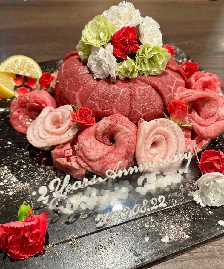 誕生日プレート肉