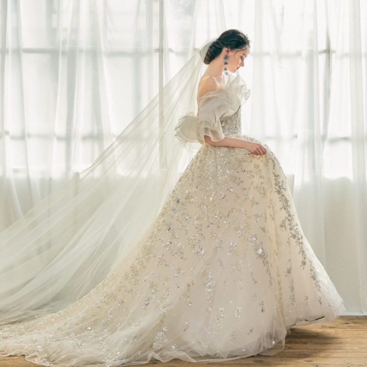 [え ]元値37万/2025年新作ドレス/ウェディングドレス 新作ドレス】SACHIKO TSUTSUI 2025年夏頃からレンタル予定のNew