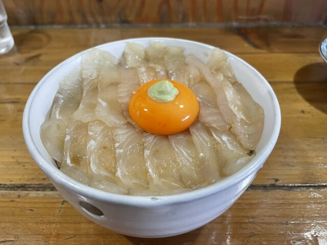 ヒラメの漬け丼