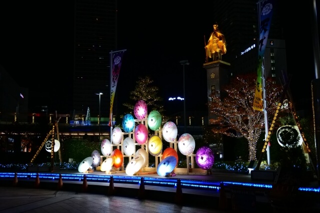 岐阜駅 社のイルミネーション