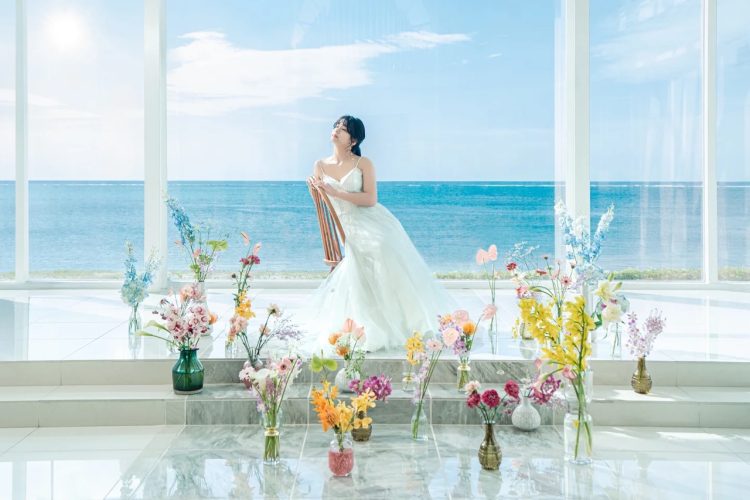 朝日ななみさんウェディングドレス姿