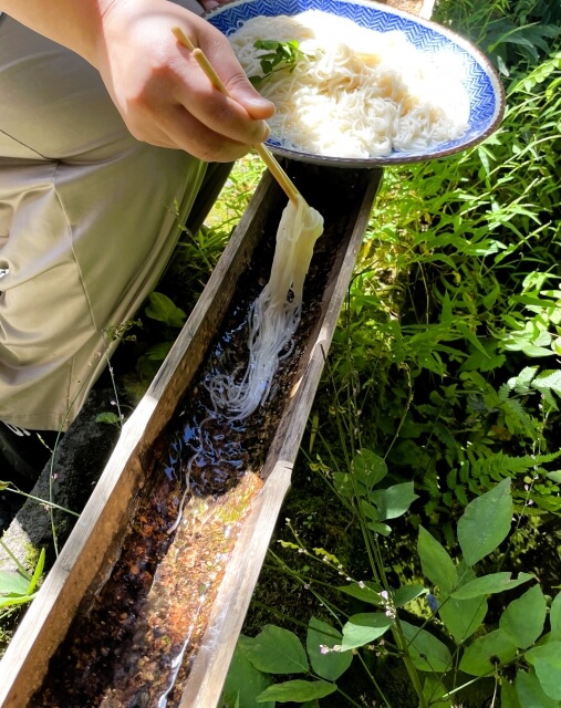 滋賀　流しそうめん