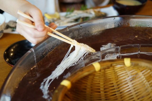 山梨 流しそうめん