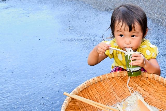 山梨 流しそうめん