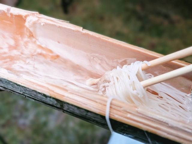 山梨 流しそうめん