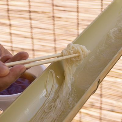 徳島の流しそうめん