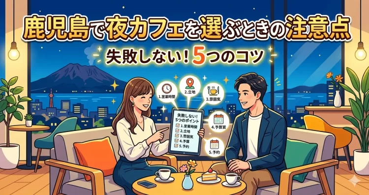 鹿児島で夜カフェを選ぶ時の注意点