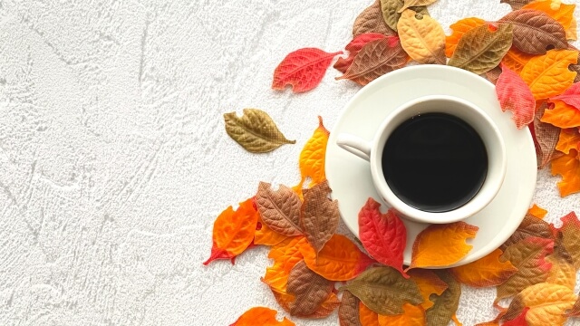 紅葉とコーヒー